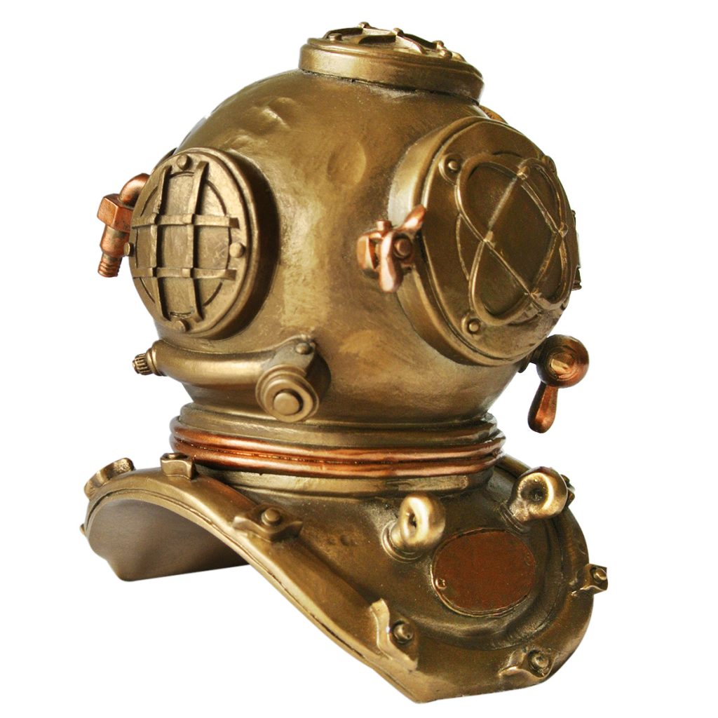 Steam Punk Industrial 3D Divers Helmet Sculpture